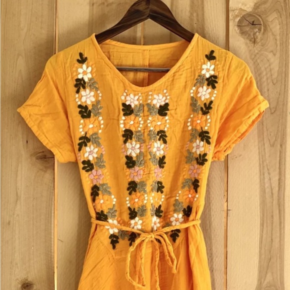 NWT MOMO New York Designer Turmeric Flower Dress, OS (SOLD OUT!) - Picture 2 of 7